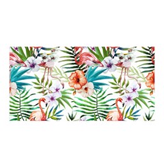 Tropical Flamingo Satin Wrap by goljakoff