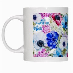 Purple Flowers White Mugs by goljakoff