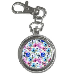 Purple Flowers Key Chain Watches by goljakoff