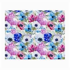 Purple Flowers Small Glasses Cloth (2 Sides) by goljakoff