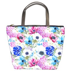 Purple Flowers Bucket Bag by goljakoff