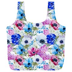 Purple Flowers Full Print Recycle Bag (xxl) by goljakoff