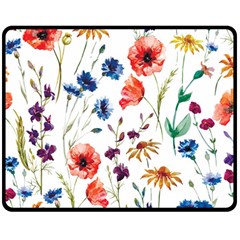 Flowers Double Sided Fleece Blanket (medium)  by goljakoff