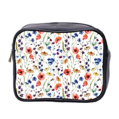 Flowers Pattern Mini Toiletries Bag (two Sides)