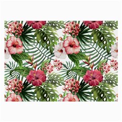 Tropical Flowers Large Glasses Cloth by goljakoff