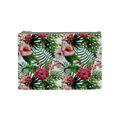 Tropical Flowers Cosmetic Bag (medium) by goljakoff