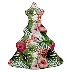 Tropical Flowers Christmas Tree Ornament (two Sides) by goljakoff