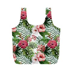 Tropical Flowers Full Print Recycle Bag (m) by goljakoff