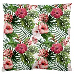 Tropical Flowers Large Flano Cushion Case (two Sides)
