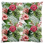 Tropical flowers Large Flano Cushion Case (Two Sides) Back