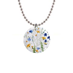 Summer Flowers 1  Button Necklace by goljakoff