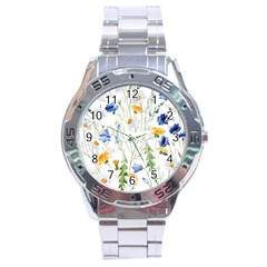 Summer Flowers Stainless Steel Analogue Watch by goljakoff