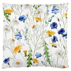 Summer Flowers Large Flano Cushion Case (two Sides)