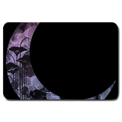 Floral Pink And Purple Moon Large Doormat 