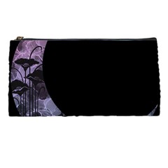 Floral Pink And Purple Moon Pencil Case