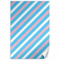 Transgender Pride Diagonal Stripes Pattern Canvas 24  X 36  by VernenInk