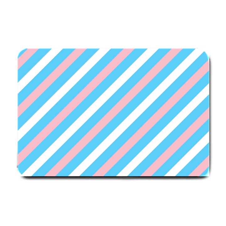 Transgender Pride Diagonal Stripes Pattern Small Doormat 