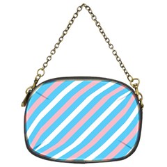 Transgender Pride Diagonal Stripes Pattern Chain Purse (two Sides) by VernenInk