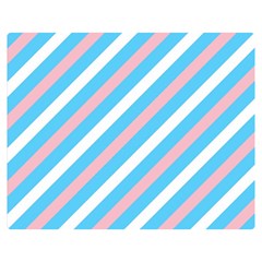 Transgender Pride Diagonal Stripes Pattern Double Sided Flano Blanket (medium)  by VernenInk