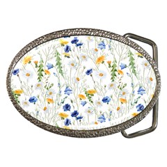 Summer Flowers Pattern Belt Buckles by goljakoff