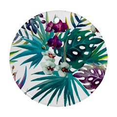 Tropical Flowers Ornament (round) by goljakoff