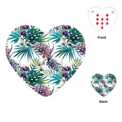 Tropical Flowers Pattern Playing Cards Single Design (heart) by goljakoff