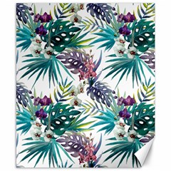 Tropical Flowers Pattern Canvas 8  X 10  by goljakoff