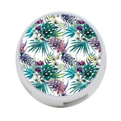 Tropical Flowers Pattern 4-port Usb Hub (two Sides) by goljakoff