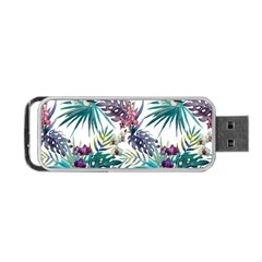 Tropical Flowers Pattern Portable Usb Flash (one Side) by goljakoff