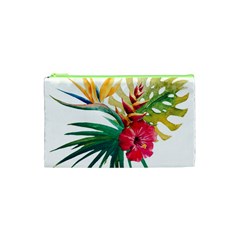 Tropical Flowers Cosmetic Bag (xs) by goljakoff