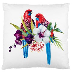 Tropical Parrots Large Flano Cushion Case (two Sides) by goljakoff