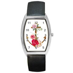 Flowers Anchor Barrel Style Metal Watch by goljakoff