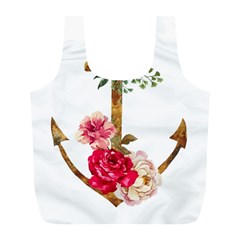 Flowers Anchor Full Print Recycle Bag (l) by goljakoff