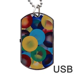 Kaleidoscope Dog Tag Usb Flash (two Sides) by WILLBIRDWELL