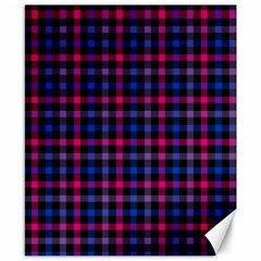 Bisexual Pride Checkered Plaid Canvas 8  X 10  by VernenInk