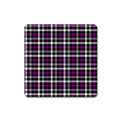 Asexual Pride Checkered Plaid Square Magnet by VernenInk