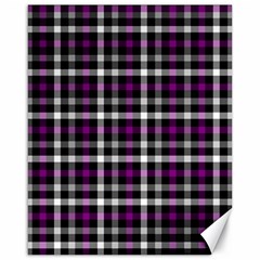 Asexual Pride Checkered Plaid Canvas 16  X 20  by VernenInk