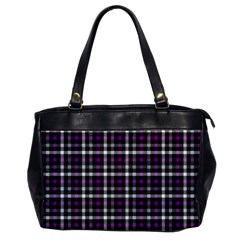 Asexual Pride Checkered Plaid Oversize Office Handbag by VernenInk