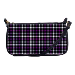 Asexual Pride Checkered Plaid Shoulder Clutch Bag by VernenInk