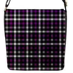 Asexual Pride Checkered Plaid Flap Closure Messenger Bag (s) by VernenInk