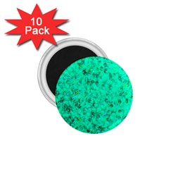 Aqua Marine Glittery Sequins 1 75  Magnets (10 Pack)  by essentialimage