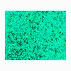 Aqua Marine Glittery Sequins Small Glasses Cloth (2 Sides) by essentialimage