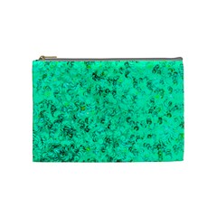 Aqua Marine Glittery Sequins Cosmetic Bag (medium) by essentialimage