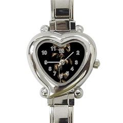 Dark Rose Poster Heart Italian Charm Watch by dflcprintsclothing