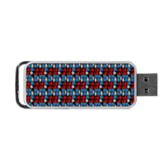 Red And Blue Portable Usb Flash (one Side) by Sparkle