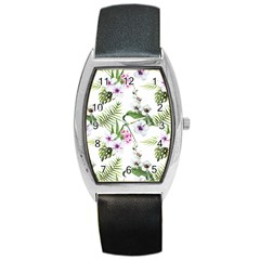 Summer Flowers Barrel Style Metal Watch by goljakoff