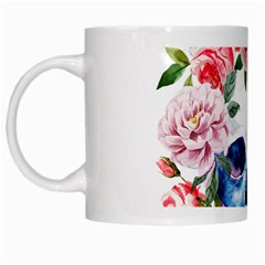 Skull And Flowers White Mugs by goljakoff