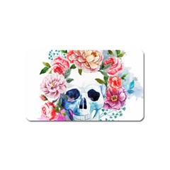 Skull And Flowers Magnet (name Card) by goljakoff