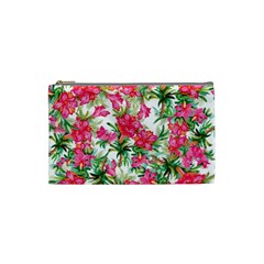 Pink Flowers Cosmetic Bag (small) by goljakoff