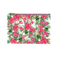Pink Flowers Cosmetic Bag (large) by goljakoff